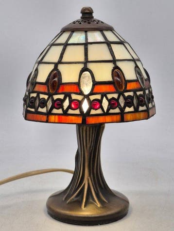 Honsel Leuchten – Tischlampe – Tiffany-Stil Glasleuchte mit, Antiek en Kunst