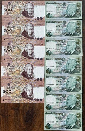 Portugal. - 12 Banknotes - Various Dates (Zonder