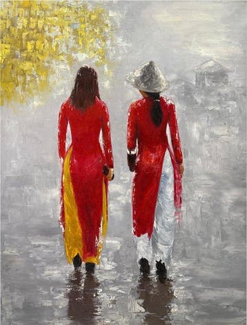 Nguyen Robert (1958) - Promenade Matinale 80 60 cm