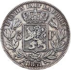 België. Leopold I. 5 Francs 1851 (Zonder minimumprijs)