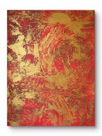 Lyora Art - I BLEED IN GOLD (XL) Acrylic painting - Hand