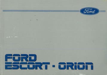 1985/86 Ford Escort-Orion Instructieboekje Nederlands, Verzenden