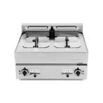 Unni-cooking | Friteuse | 10+10L | 400V | Aftapkranen | 700x, Ophalen of Verzenden, Nieuw in verpakking