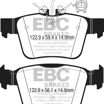 EBC 2017+ Alfa Romeo Giulia 2.0T Redstuff Rear Brake Pads, Auto-onderdelen, Ophalen of Verzenden, Nieuw