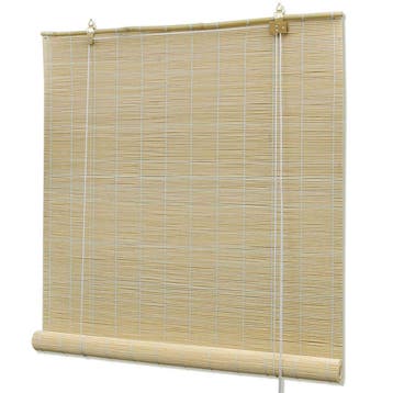 vidaXL Rolgordijn 120x220 cm bamboe natuurlijk, Verzenden, Nieuw, Beige