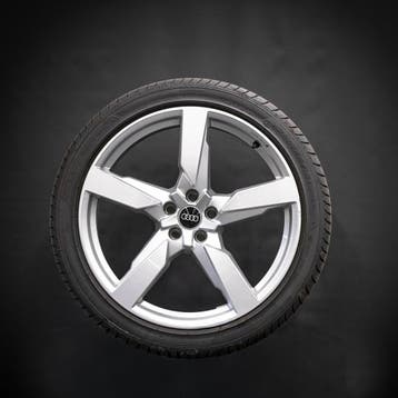 Audi Q5 21 inch Velgen Zomerbanden Origineel, Gebruikt, 255 mm, Banden en Velgen, Personenwagen