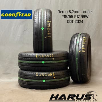 215/55/17 98W Goodyear zomerbanden demo 6,2mm profiel 4X, Auto-onderdelen, 17 inch, Ophalen of Verzenden, Band(en), Personenwagen