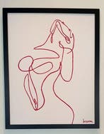 Liesens - I love the sun (Handpainted on white canvas met, Antiek en Kunst