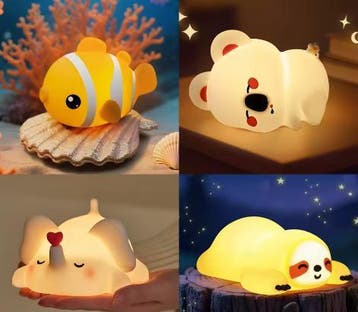 Schattig Dieren LED-Nachtlampje van Siliconen, Verzenden, Nieuw