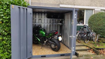 Zwarte opbergbox voor de tuin (tuinkussen, tuinstoelen Etc)., Ophalen