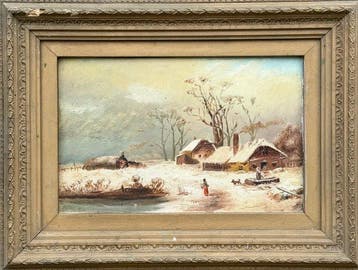 Nederlandse school (XIX) - Dutch Winter Landscape