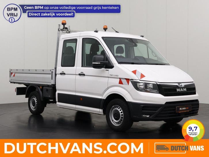 MAN TGE Dubbele-cabine 2.0TDi | wit, Auto's, Bestelauto's, Lease, Handgeschakeld, BTW verrekenbaar, Diesel, Wit, Euro 6, MAN