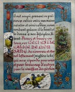 Livre dheure - livre de marriage. Handgemaltes Blatt aus