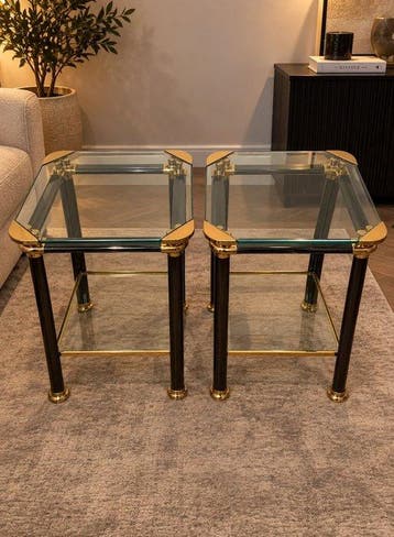 Mara - Tafel (2) - Glas, Messing, Metaal, Nieuw