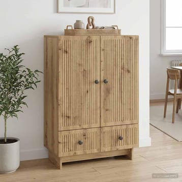 vidaXL Dressoir Artisan Eik 66 x 34,5 x 95 cm Geconstrueerd, Huis en Inrichting, Kasten | Dressoirs, Verzenden, Nieuw, Overige houtsoorten