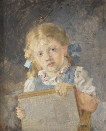 Maximilian Dasio (1865-1954) - Meisje met tekenboek, Antiek en Kunst, Kunst | Schilderijen | Klassiek