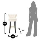 BARKRUK LUXY CRÈME CM 46X48X96, Huis en Inrichting, Barkrukken, Ophalen of Verzenden, Nieuw