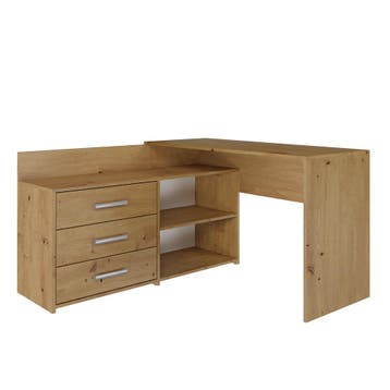 Hoekbureau eiken met ladekast (Kantoor), Huis en Inrichting, Verzenden, Nieuw