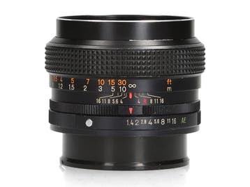 Konica Hexanon AR 50mm f/1.4 - 1 jaar garantie, Ophalen of Verzenden, Zo goed als nieuw