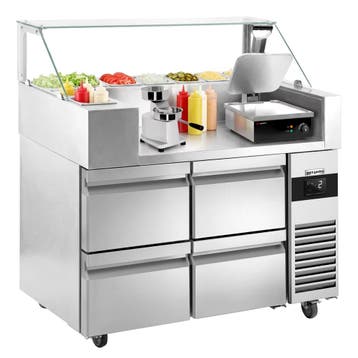 GGM Gastro | Saladette - 1210x700mm - 4 lades - voor 9x GN |, Verzenden, Nieuw in verpakking