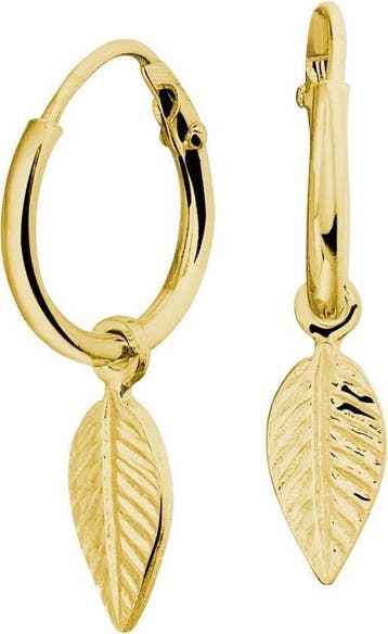 Glams Oorringen Veer Zilver - Goudkleurig, Sieraden, Tassen en Uiterlijk, Oorbellen, Verzenden, Nieuw