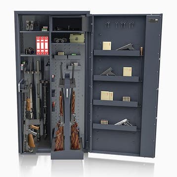 Gecertificeerde wapenkluis Caliber Combo Plus 180/90, Ophalen of Verzenden, Nieuw, Brandkast