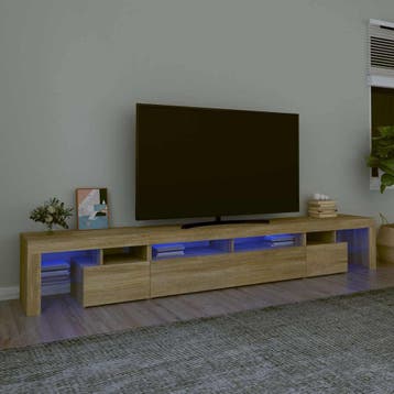 vidaXL Tv-meubel met LED-verlichting 260x36,5x40cm sonoma, Huis en Inrichting, Minder dan 50 cm, Verzenden, Nieuw, Minder dan 100 cm