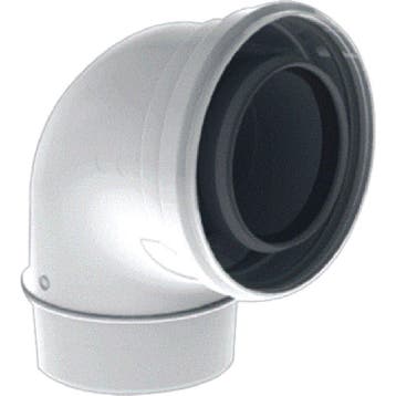 Burgerhout Twinsafe PP Ø60/100 concentrisch bocht 90°, Verzenden, Nieuw