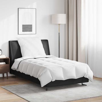 vidaXL Winter Dekbed met kussen 2 st Wit Donsveertjes, Verzenden, Nieuw, Wit