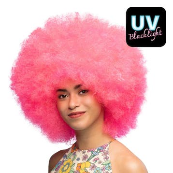 Pruik Sugar Neonroze UV, Ophalen of Verzenden, Nieuw
