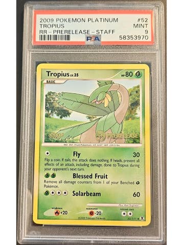 Tropius Lv.35 (RR 52) Staff PSA 9, Ophalen of Verzenden, Nieuw