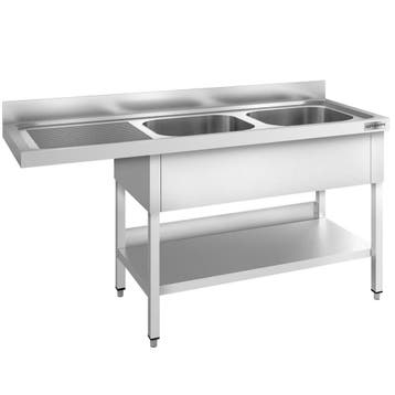 GGM Gastro | RVS aanvoertafel voor vaatwasser - 2000x600mm -, Verzenden
