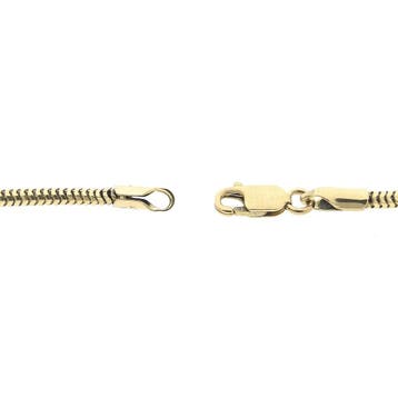 Gouden slangenschakel ketting, Ophalen of Verzenden, Gebruikt, Goud, Goud