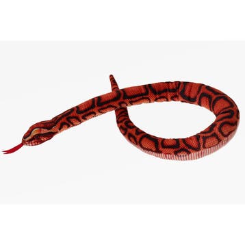 Regenboog boa slang knuffel - pluche - rood - 100 cm, Verzenden, Nieuw