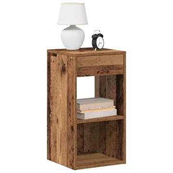 vidaXL Nachtkastjes 2 st met lade 35x34x66,5 cm oud, Minder dan 45 cm, Verzenden, Nieuw, 55 tot 70 cm