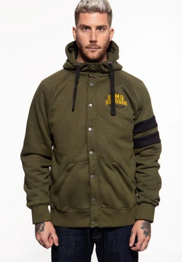 King Kerosin, Sweat Jacket In Olive Green Speedway Kings, Verzenden, Nieuw
