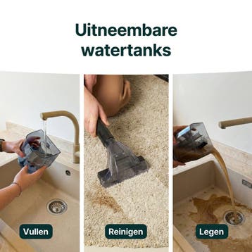 Vlekkenreiniger Compact - Tapijtreiniger - 5 Opzetstukken, Verzenden, Zo goed als nieuw