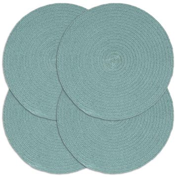 vidaXL Placemats 4 st rond 38 cm katoen effen groen, Verzenden, Nieuw, Groen