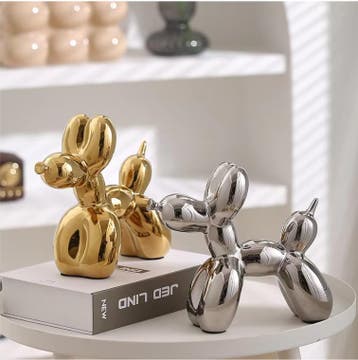 Keramisch Balloon Dog Beeld 21 cm Decoratie Woonkamer Bureau, Verzenden, Nieuw