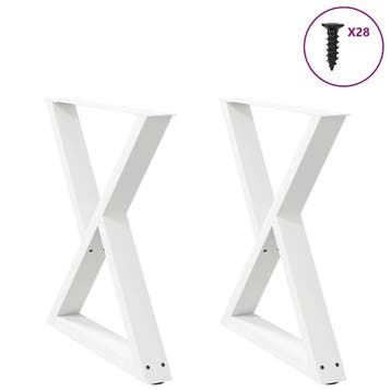 Tafelpoten Staal Wit | Tweedekansje | OP=OP, Tafelpoot, Minder dan 50 cm, Gebruikt, 50 tot 100 cm