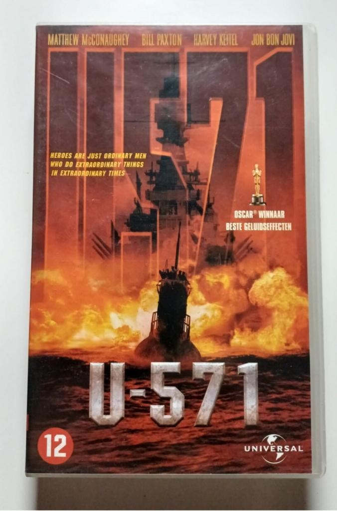 U-571 (VHS), Cd's en Dvd's, VHS | Film, Gebruikt, Verzenden