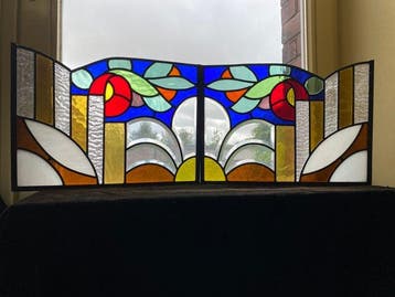 Art Deco Glas-in-loodraam (2) - 1920-1930