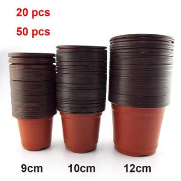 Kunststof Kweekpotten Set met Drainage – Plantenpotten Tuin, Tuin en Terras, Bloempotten, Verzenden, Nieuw
