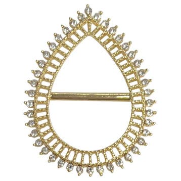 Fako Bijoux - Sjaalklem - Druppel - Kristal - 36x47mm -, Verzenden, Nieuw