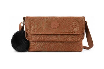 Kipling Clutch Bruin, Verzenden, Zo goed als nieuw, Bruin