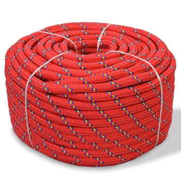 vidaXL Boot touw 14 mm 250 m polypropyleen rood, Verzenden, Nieuw
