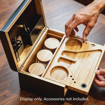 Luxe Houten Opbergdoos met Afneembaar Rolplateau & Geurafslu, Verzenden, Nieuw