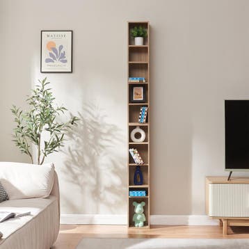 CD rek Tynset met 10 open vakken 187x20x17 cm sonome eiken [, Verzenden, Nieuw