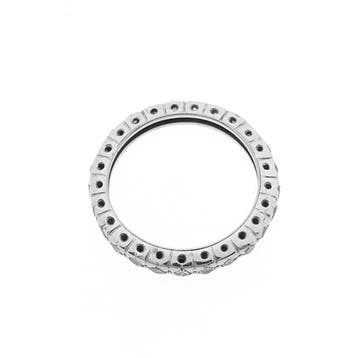Witgouden alliance ring met diamanten; 0,50 ct., Gebruikt, Ophalen of Verzenden, Kleiner dan 17, Met edelsteen
