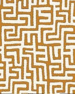 Jacquard Doolhof Oker, Nieuw, Geel
